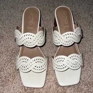 Joie Society Ivory Comfort Slip On Sandals - Size 8.5 - New